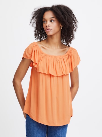 ICHI - Blusa 'Marrakech' em laranja: frente