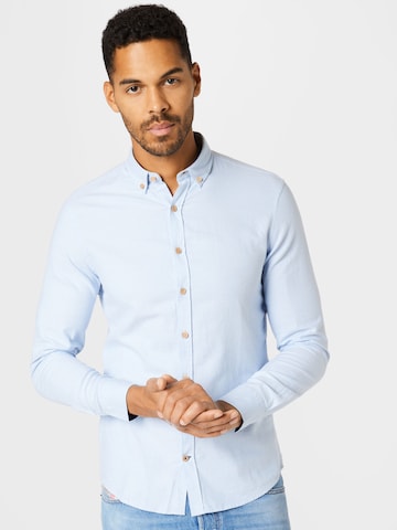 Kronstadt Regular fit Button Up Shirt 'Dean Diego' in Blue: front