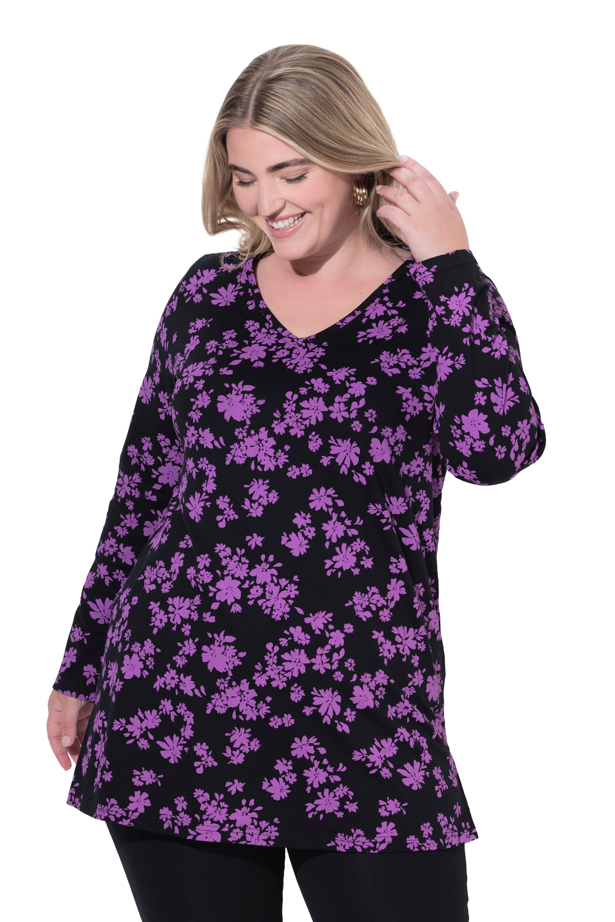 Ulla Popken Shirt in Purple: front