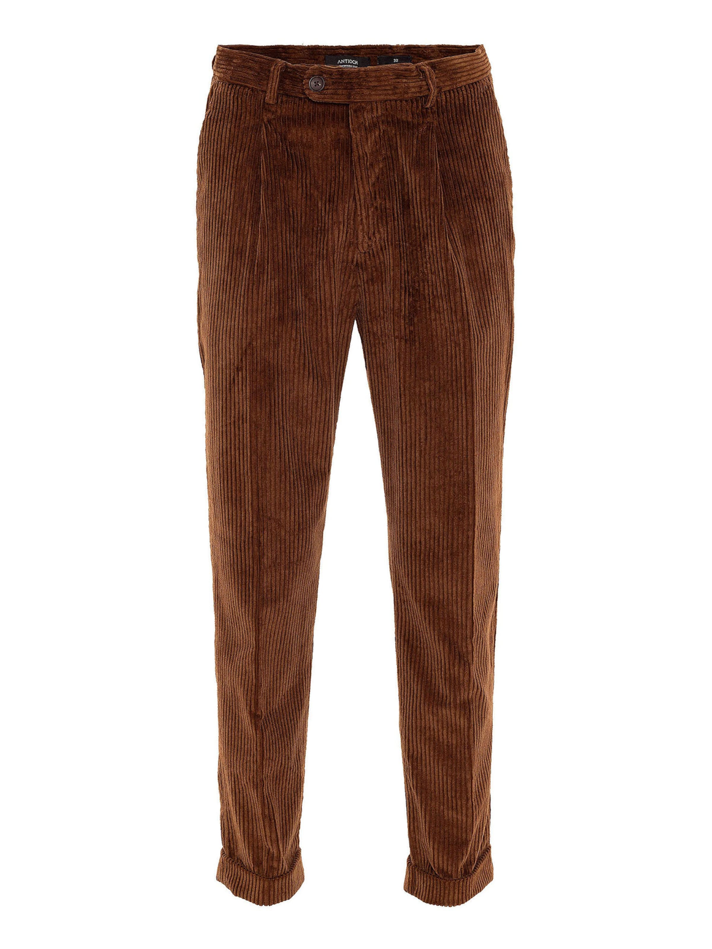 Regular Pantaloni cutați de la Antioch pe maro: față