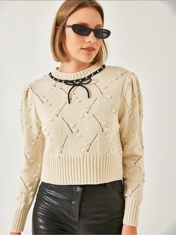 Pull-over Bianco Lucci en beige