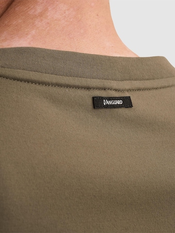 VANGUARD Paita 'T-shirt in mercerized cotton with crewneck' värissä vihreä