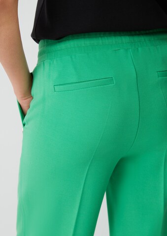 COMMA Wide leg Pantalon in Groen