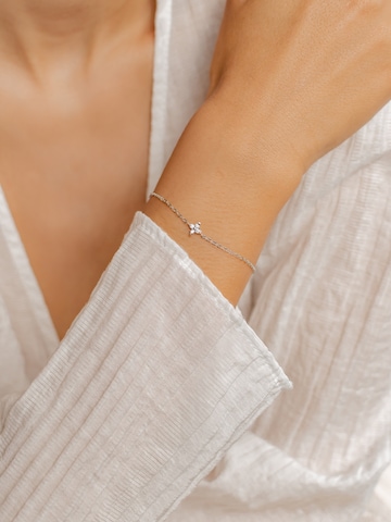 Hey Happiness Armband 'Bloom'‌‌ in Silber: Vorderseite