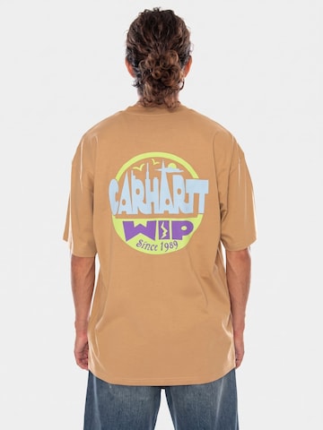 T-Shirt 'S/S LUGGAGE LABEL T-SHIRT DUSTY H BROWN' Carhartt WIP en marron