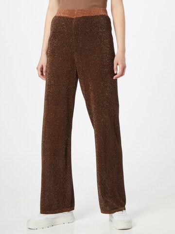 Lollys Laundry Regular Trousers 'Tuula' in Bronze: front