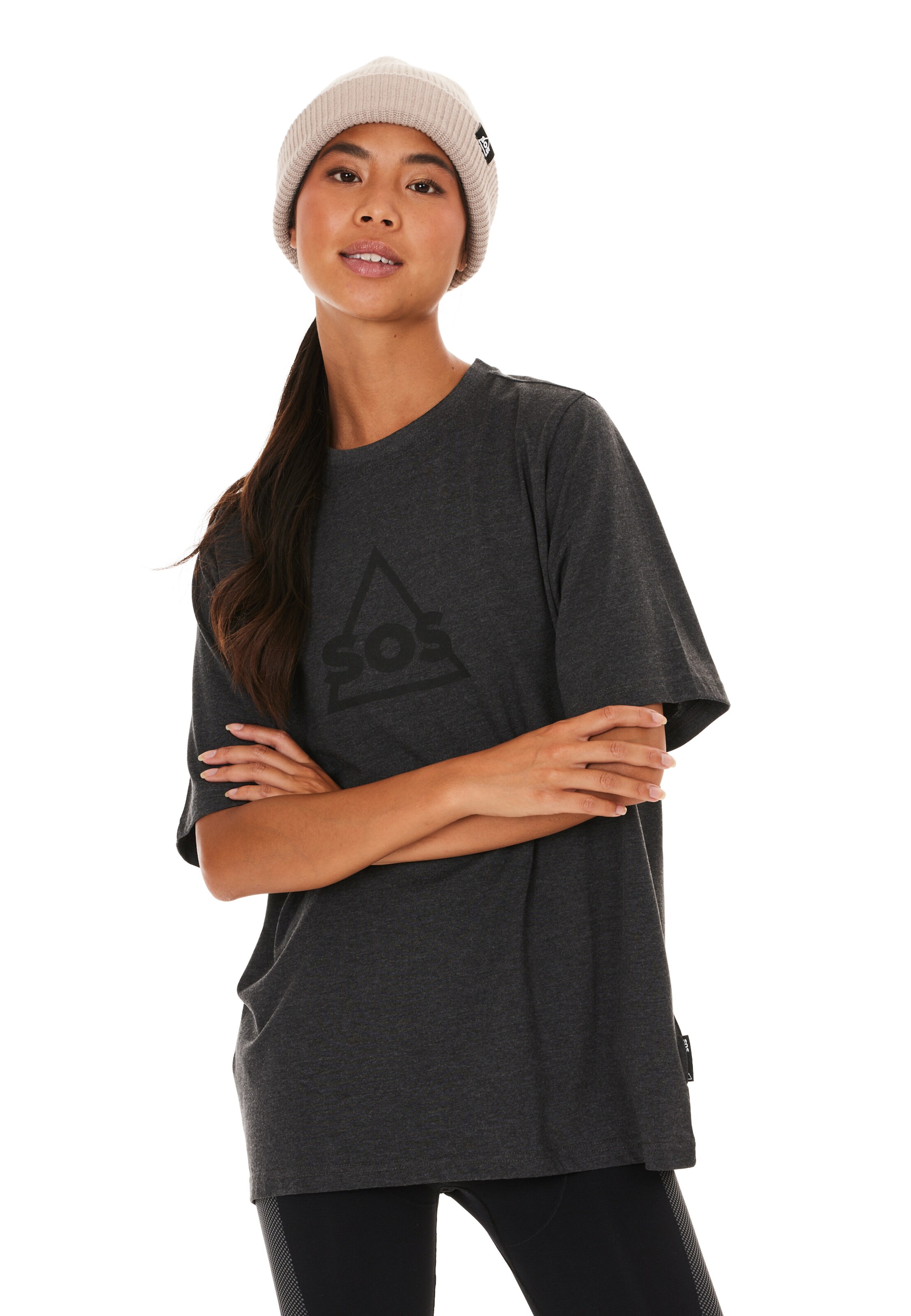 SOS Performance shirt in Grey: front