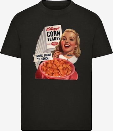 F4NT4STIC Shirt 'Kellogg's Corn Flakes Cereal 1950's' in Black: front