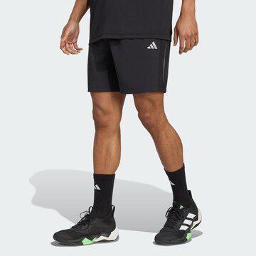ADIDAS PERFORMANCE Loosefit Sportbroek 'Tech Apparel' in Zwart: voorkant