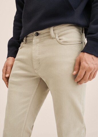 MANGO MAN Slimfit Hose 'Ibiza' in Beige