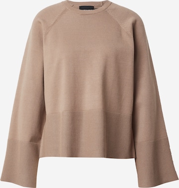 PIECES Pullover 'MADE' i brun: forside