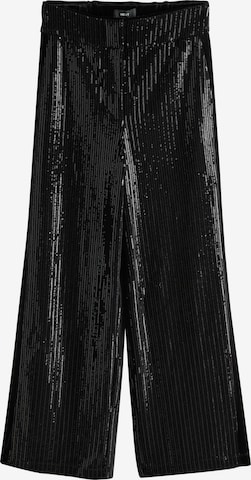 NextWide Leg/ Široke nogavice Hlače - crna boja: prednji dio