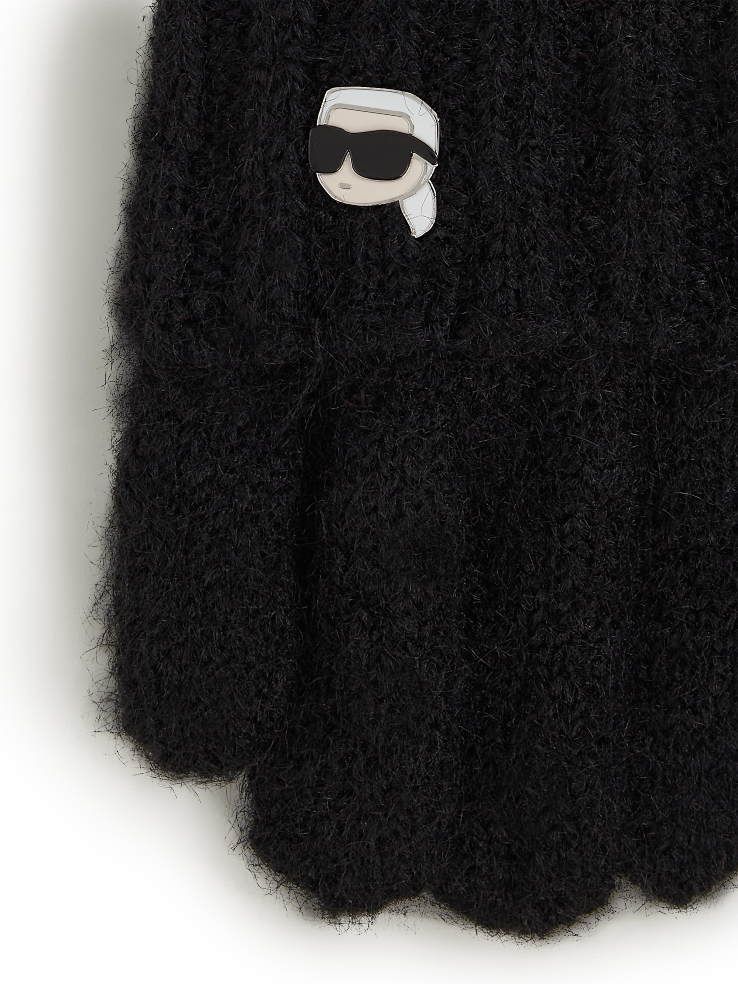 Gants 'Ikon' Karl Lagerfeld en noir
