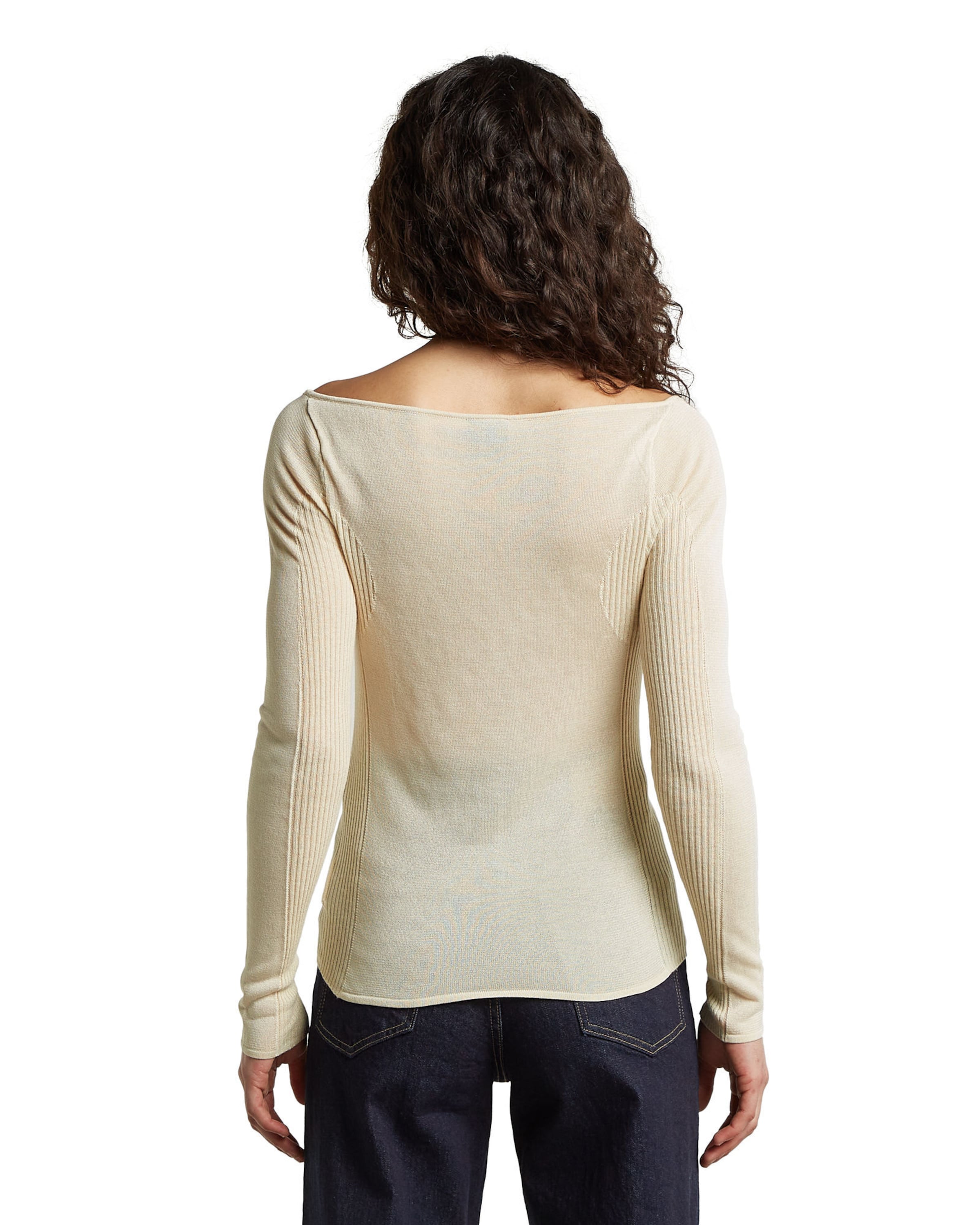 Pull-over 'Engineered Sheer Slim Knit' G-STAR en blanc