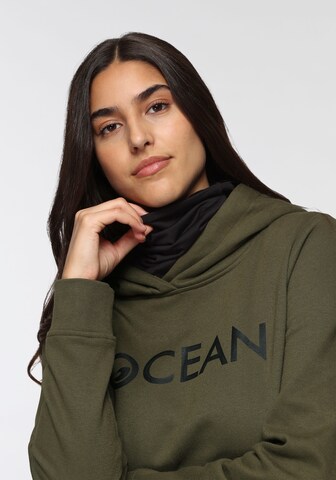 OCEAN SPORTSWEAR Set: Sweatshirt + Schal in Grün