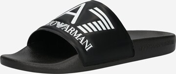 EA7 Emporio Armani Beach & Pool Shoes in Black: front