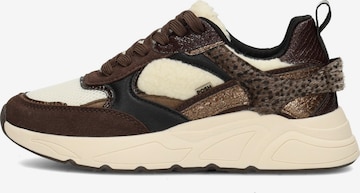 POSH by Poelman Sneakers laag 'CARO ' in Bruin: voorkant