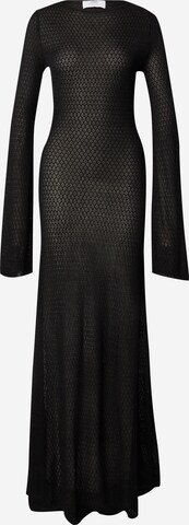 RÆRE by Lorena Rae Stickad klänning 'Medea' i svart: framsida