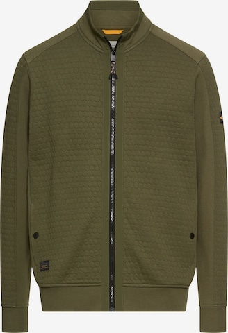 CAMEL ACTIVE Sweatjacke aus Baumwollmix in Grün: Vorderseite