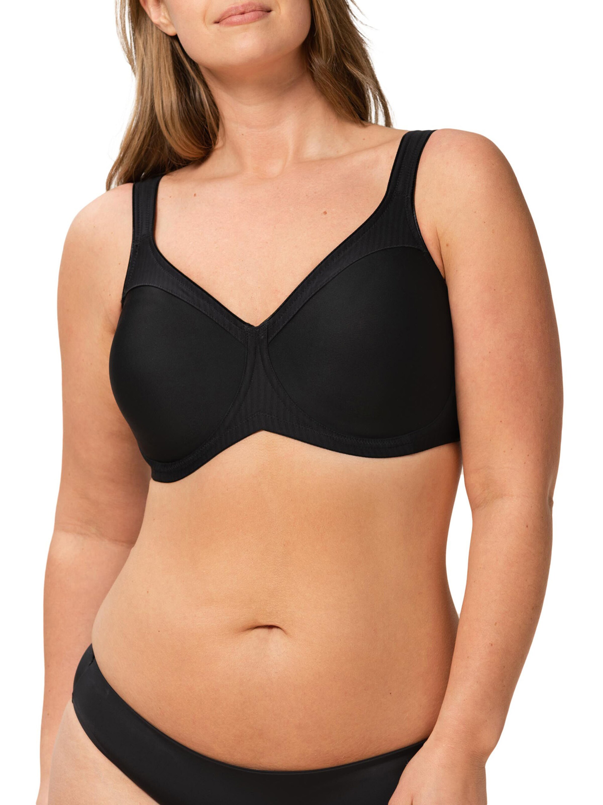 Minimiseur Soutien-gorge ' Modern Soft+Cotton ' TRIUMPH en noir : devant