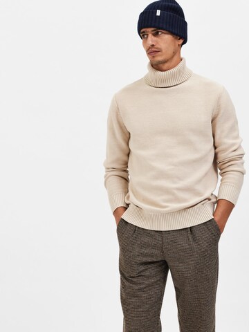 SELECTED HOMME Pullover 'Axel' in Beige