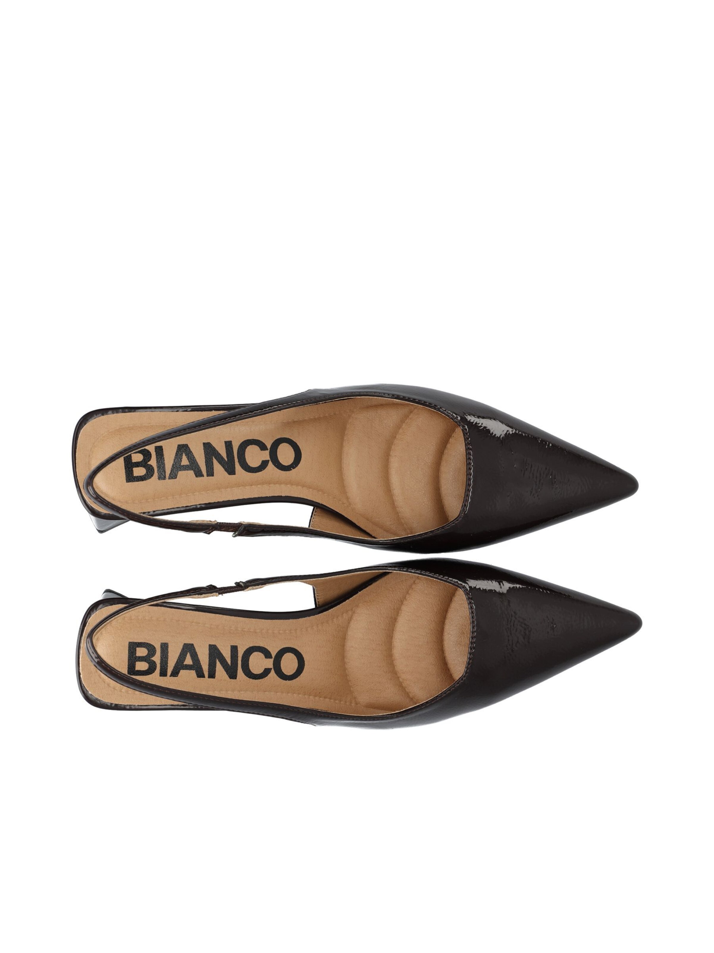 BiancoCipele s potpeticom i otvorenom petom 'Maralyn' - smeđa boja