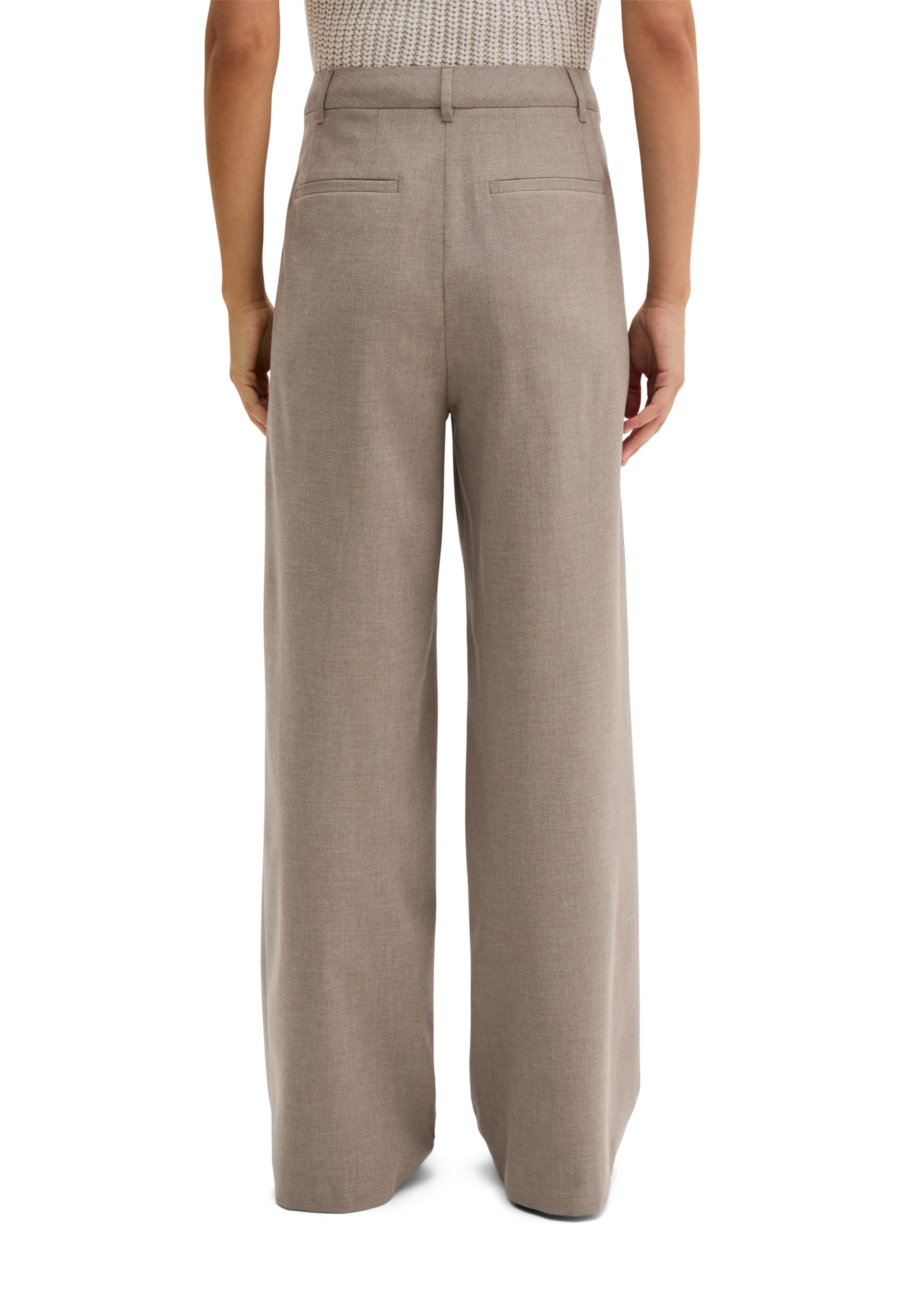 Marc O'Polo Wide Leg Hose in Braun