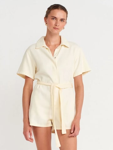 Tuta jumpsuit di Dilvin in beige: frontale