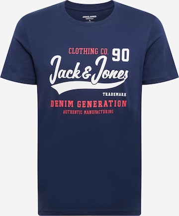 JACK & JONES Tričko – modrá: přední strana