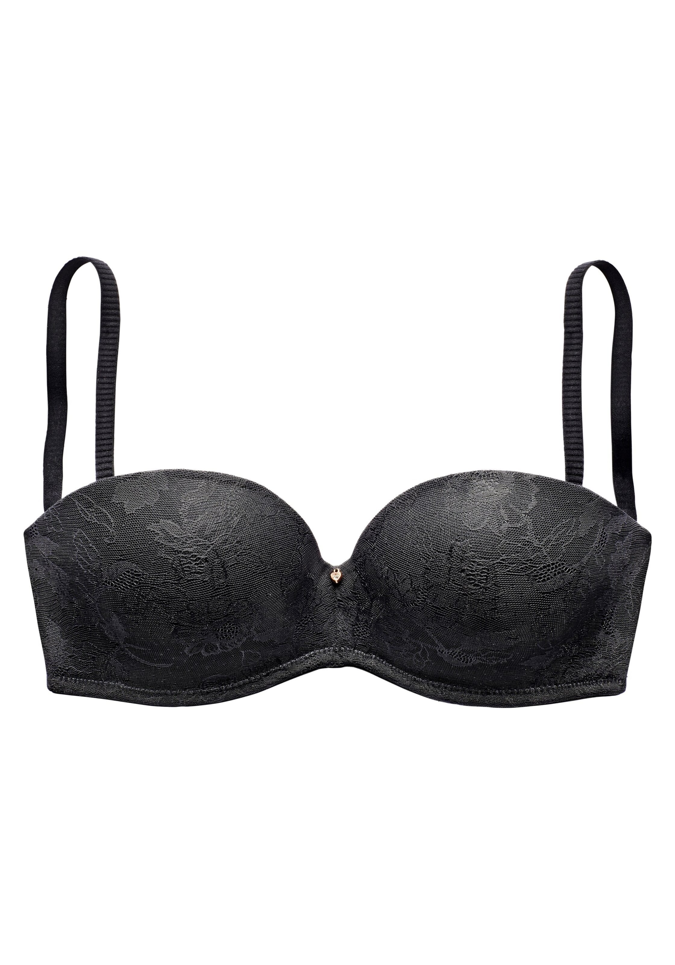 LASCANA Μπαλκονέ Σουτιέν σε μαύρο: μπροστά