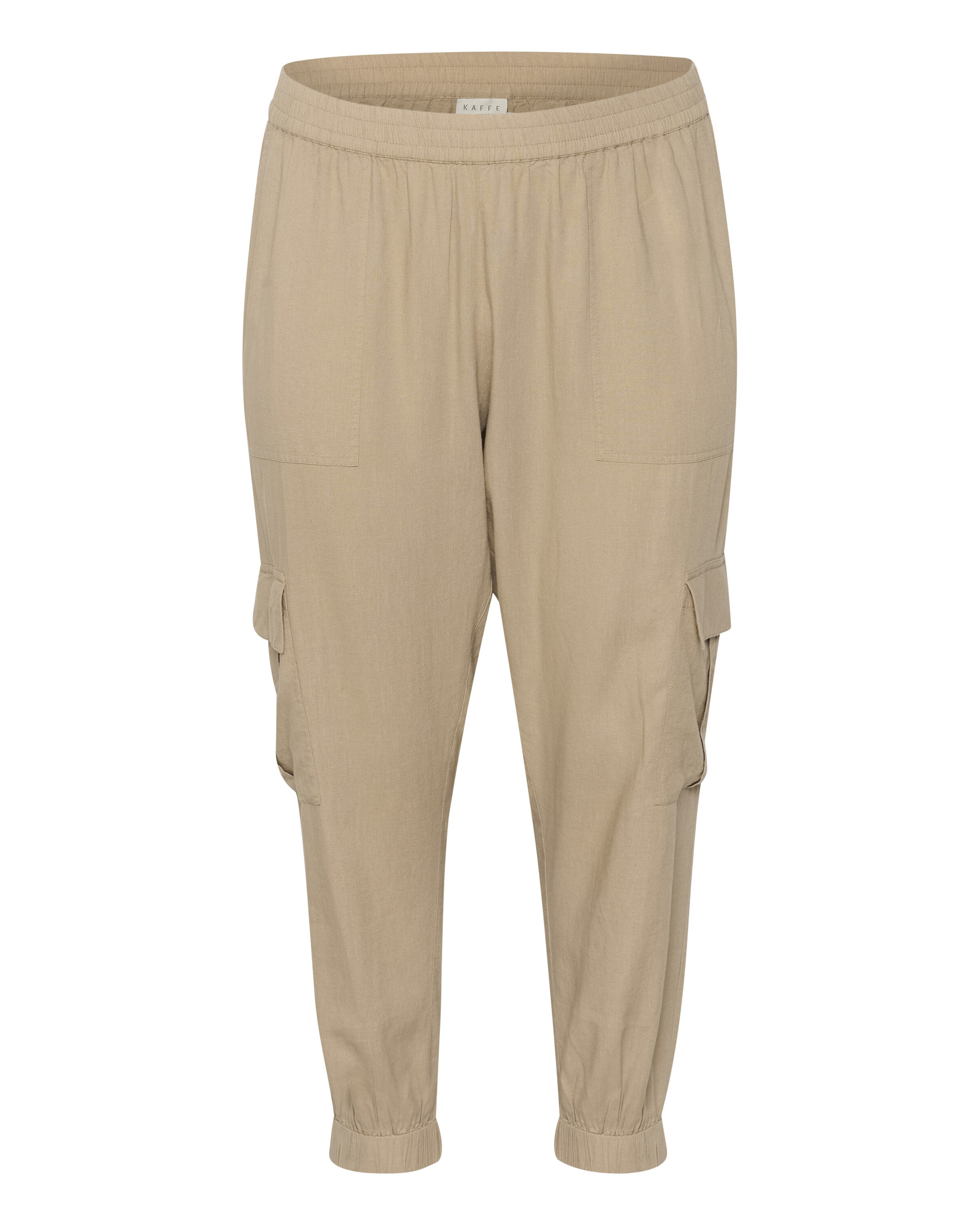 KAFFE CURVE Loosefit Παντελόνι cargo 'Mille' σε μπεζ: μπροστά