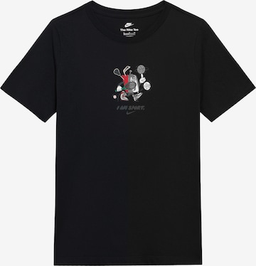 Nike Sportswear Тениска в черно: отпред