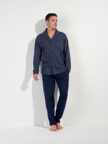 HOM Pyjama lang ' Salvador Buttoned ' in Blauw