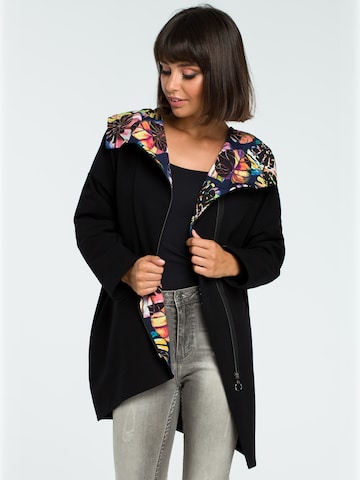 BeWear - Sudadera con cremallera 'B091' en negro: frente