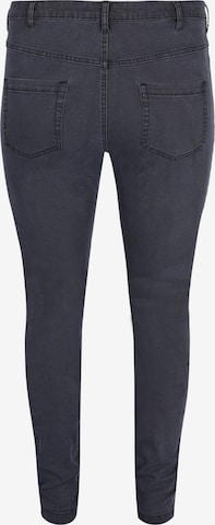 Zizzi Slimfit Jeans 'AMY' in Grijs