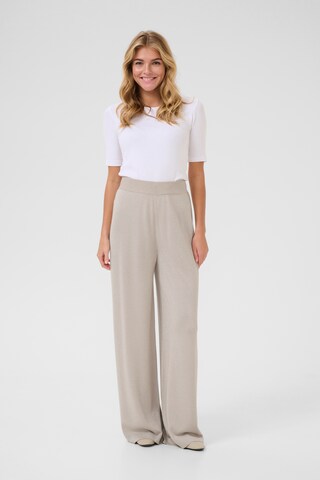 Kaffe Wide leg Trousers 'Regina' in Beige