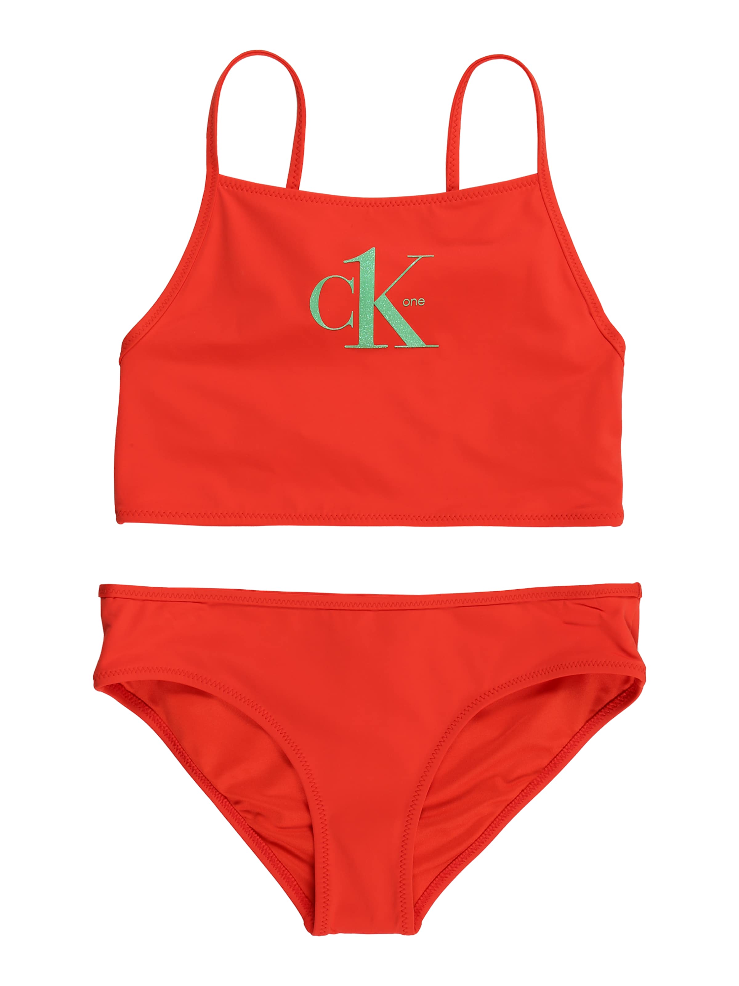 Calvin Klein Swimwear Bustier Bikini in Orangerot ABOUT YOU