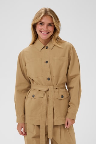 SAINT TROPEZ Between-season jacket 'ParkerSZ' in Brown: front
