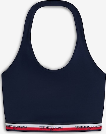 Top de la Tommy Jeans pe albastru: față
