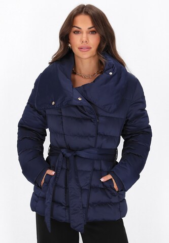 faina Wintermantel in Blauw: voorkant