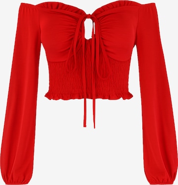 Chemisier Elara en rouge : devant