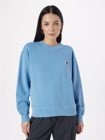 Carhartt WIP Sweatshirt 'Nelson' in Blue: front