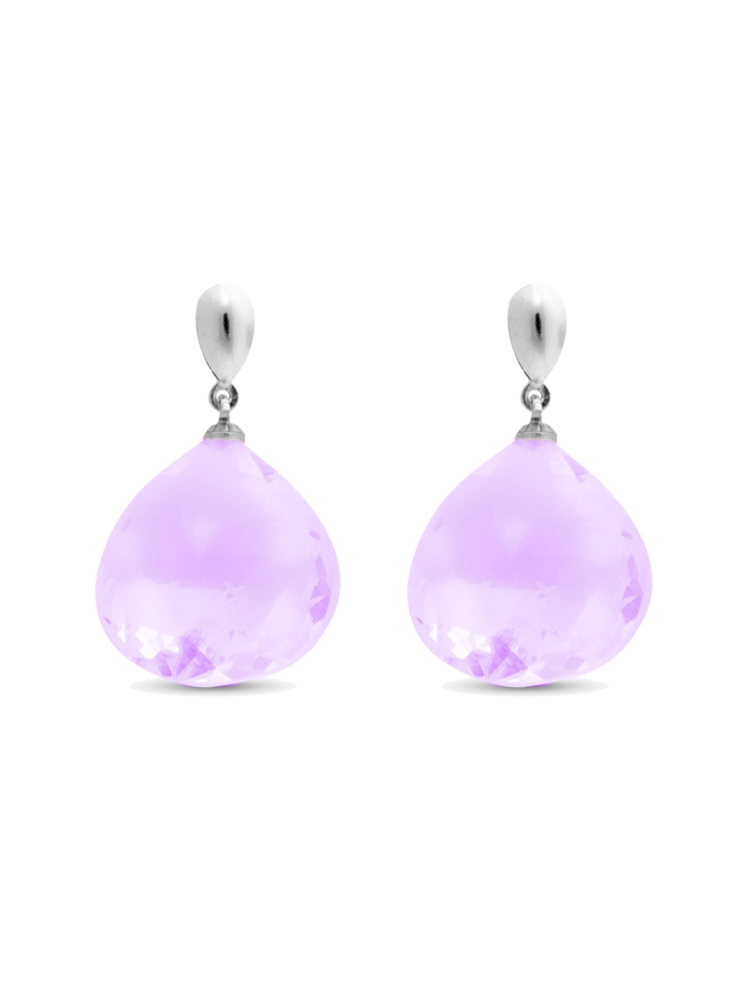 Luxenter Earrings 'Zoqoyi' in Purple: front