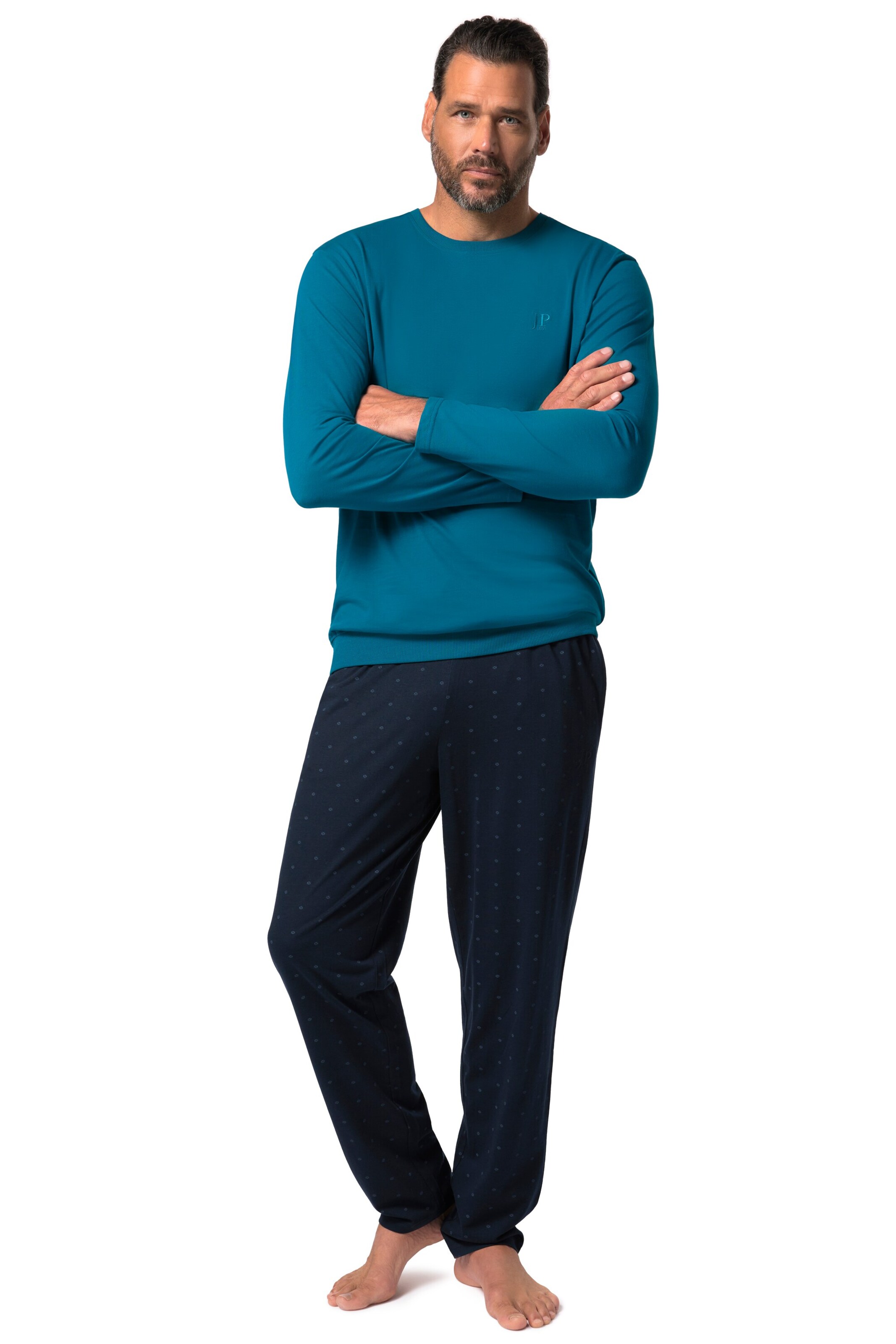 JP1880 Pyjama in Blau: Vorderseite