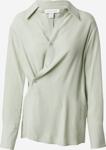 TOPSHOP Blouse in Green: front