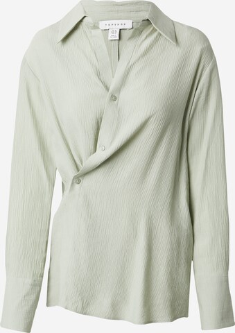 TOPSHOP Blouse in Groen: voorkant