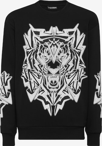 Plein Sport Sweatshirt 'Tiger' in Zwart: voorkant