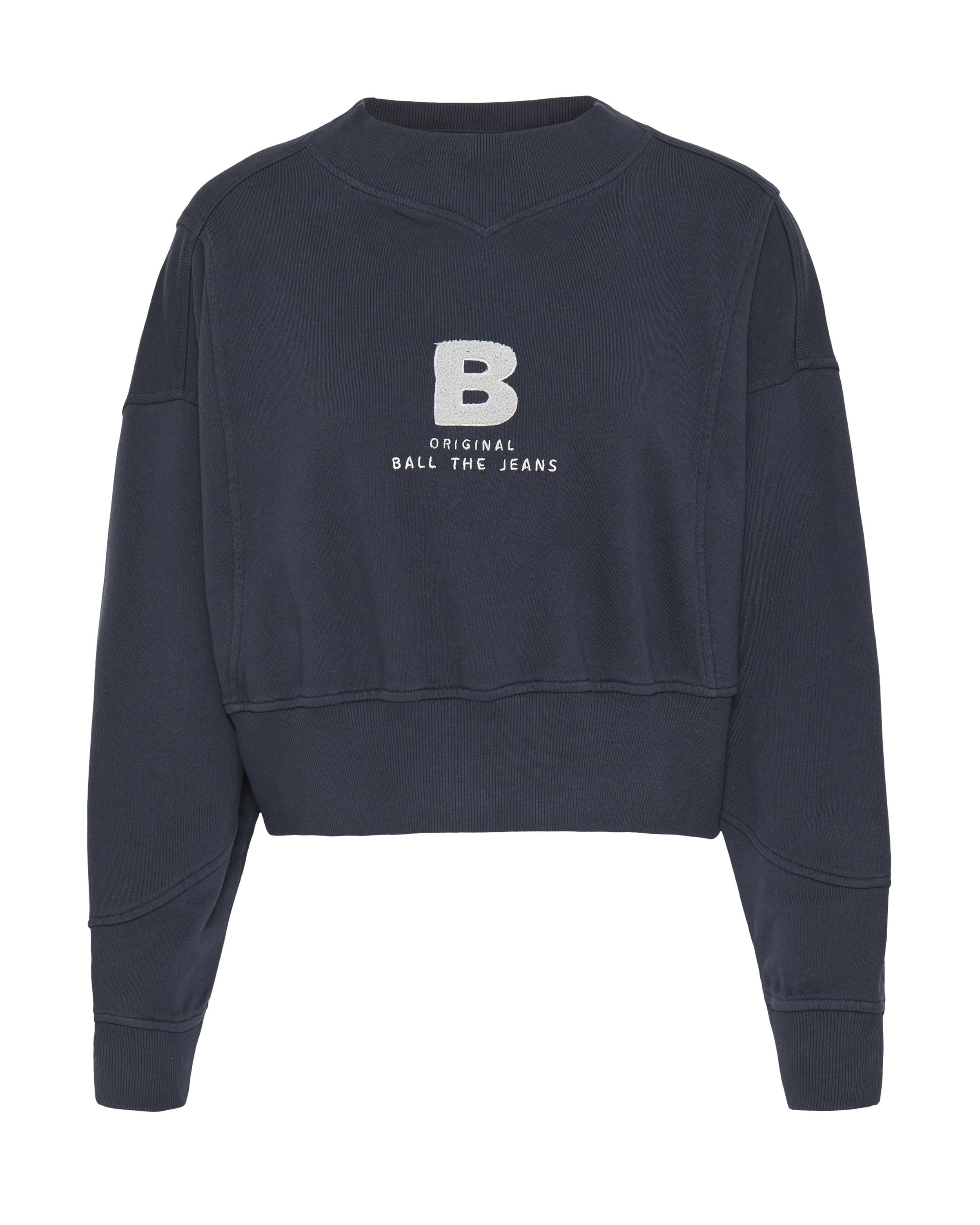 Ball Zip-Up Hoodie in Blue: front