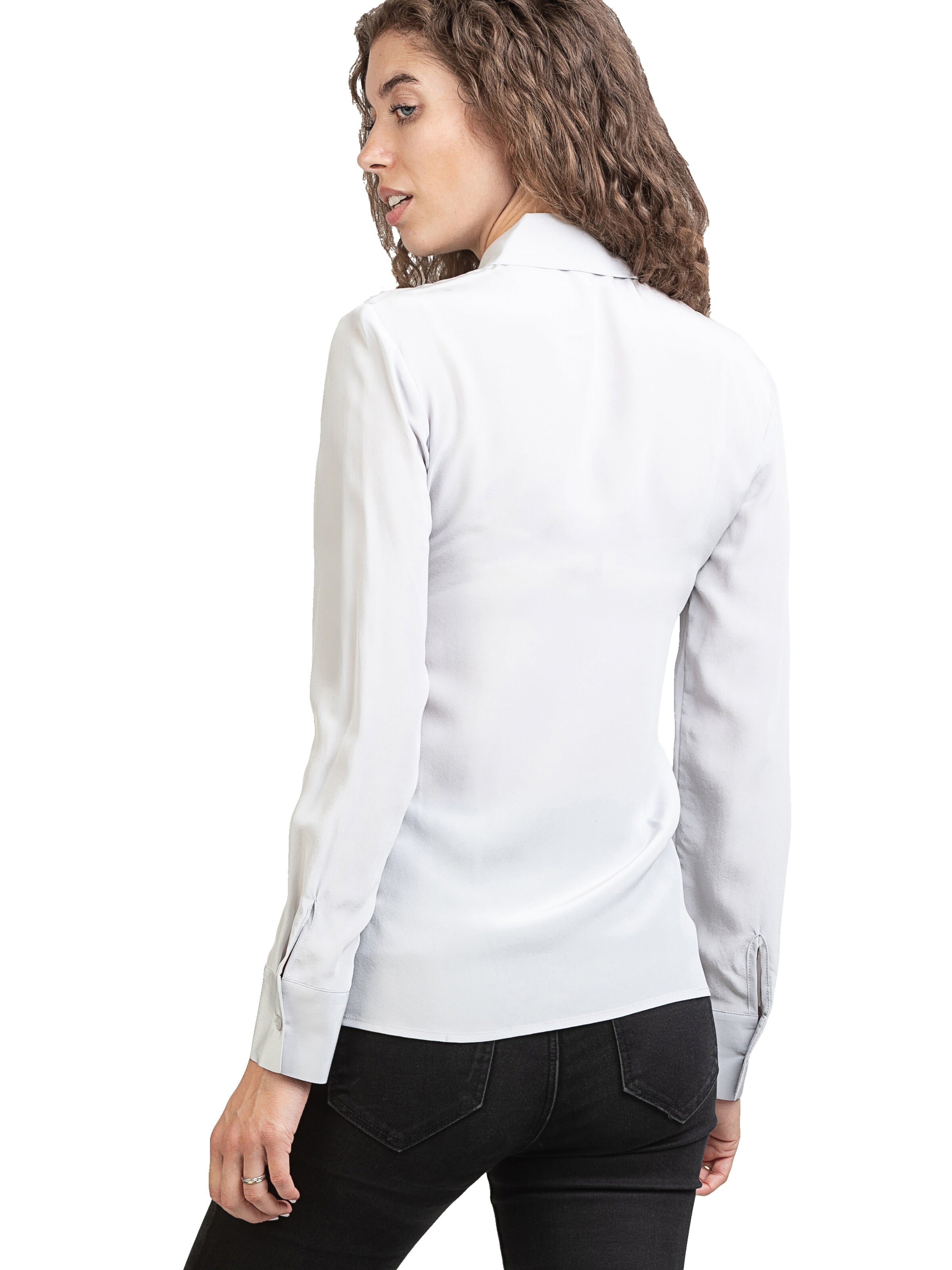 Camicia da donna 'Seidenbluse Collettoseta' di Posh Gear in grigio
