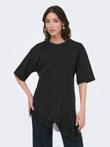 JDY - Camiseta talla grande 'JDYAlma' en negro: frente